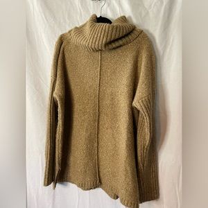 Jana, Size Large, Brown Wool Turtleneck Sweater